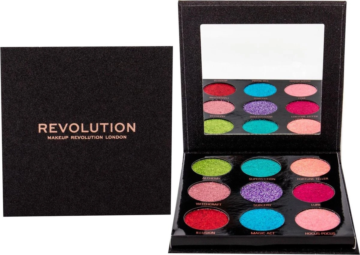 Makeup Revolution Pressed Glitter Oogschaduw Palette - Abracadabra 4 Makeup Revolution Pressed Glitter Oogschaduw Palette - Abracadabra - Afbeelding 2