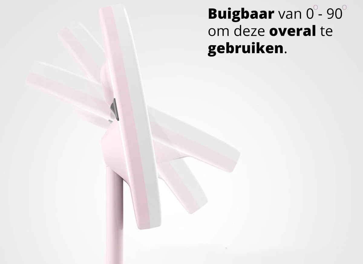 Make Up Spiegel Met LED Verlichting - Cosmetica - Dimbaar - Dimfunctie - Oplaadbaar - USB - Cadeau - Vakantie - Wit 4 Make Up Spiegel Met LED Verlichting - Cosmetica - Dimbaar - Dimfunctie - Oplaadbaar - USB - Cadeau - Vakantie - Wit - Afbeelding 2