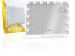 Novalie Hollywood Spiegel Met Verlichting - 65 Cm X 50 Cm - Make Up Spiegel Met Led Lampen – Visagie – Dimbaar / 3 Lichtstanden – Voor Hem / Haar Cadeau – 10x Vergroting – Met Tru-Daylight Verlichting – Wit 19 Novalie Hollywood Spiegel Met Verlichting - 65 Cm X 50 Cm - Make Up Spiegel Met Led Lampen – Visagie – Dimbaar / 3 Lichtstanden – Voor Hem / Haar Cadeau – 10x Vergroting – Met Tru-Daylight Verlichting – Wit -Cosmeticawinkel 1200x887 3