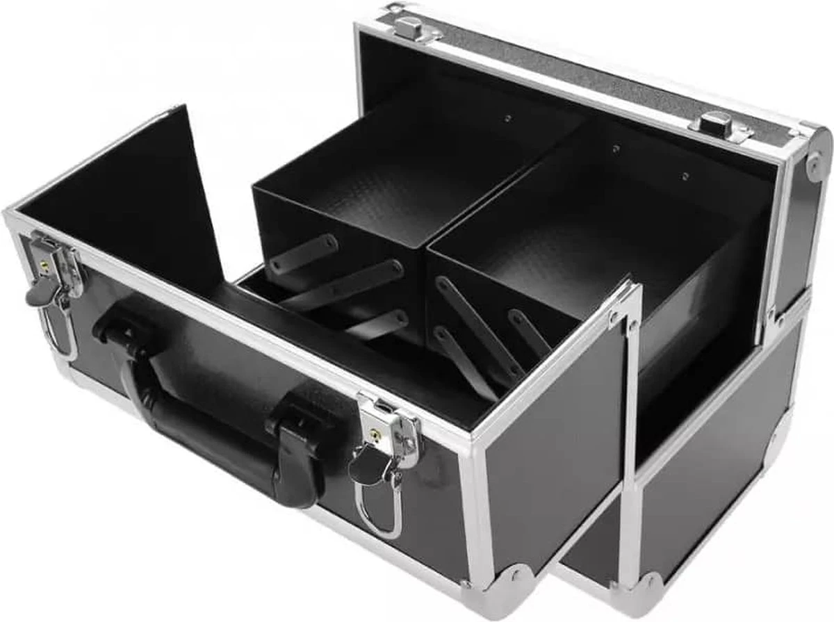 Confibel Make Up Koffer - Uitklapbaar - 5 Opbergbakken - Met Slot 12 Confibel Make Up Koffer - Uitklapbaar - 5 Opbergbakken - Met Slot - Afbeelding 10