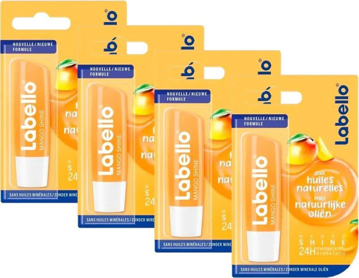 Labello Lippenbalsem Mango Shine - 4 Balsems 3 Labello Lippenbalsem Mango Shine - 4 Balsems