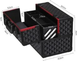 Make-upkoffer, Kapperskoffer, Cosmeticakoffer, Lege Nagelkoffer, Multikoffer, Afsluitbaar Voor Nageldesign/massageolie/fotoapparatuur, 34,7 X 22,2 X 25 Cm , Volledig Zwart HM-YAHEE-411233 17 Make-upkoffer, Kapperskoffer, Cosmeticakoffer, Lege Nagelkoffer, Multikoffer, Afsluitbaar Voor Nageldesign/massageolie/fotoapparatuur, 34,7 X 22,2 X 25 Cm , Volledig Zwart HM-YAHEE-411233 -Cosmeticawinkel 1200x946