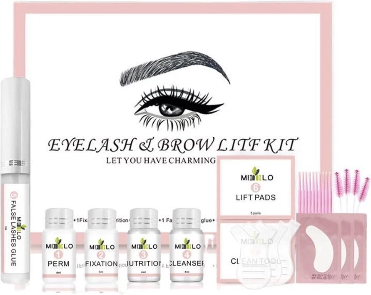 Merkloos Wimper & Wenkbrauw Lifting Set - Wimperlift - Wenkbrauwlift - Lashlift - Browlift - Proffesional Wimperlifting - Lash Lift - Wimperkit - Wenkbrauwkit - Permanent Gekrulde Wimpers - Lashes And Brows - Lash & Brow Kit 4 Merkloos Wimper & Wenkbrauw Lifting Set - Wimperlift - Wenkbrauwlift - Lashlift - Browlift - Proffesional Wimperlifting - Lash Lift - Wimperkit - Wenkbrauwkit - Permanent Gekrulde Wimpers - Lashes And Brows - Lash & Brow Kit - Afbeelding 2