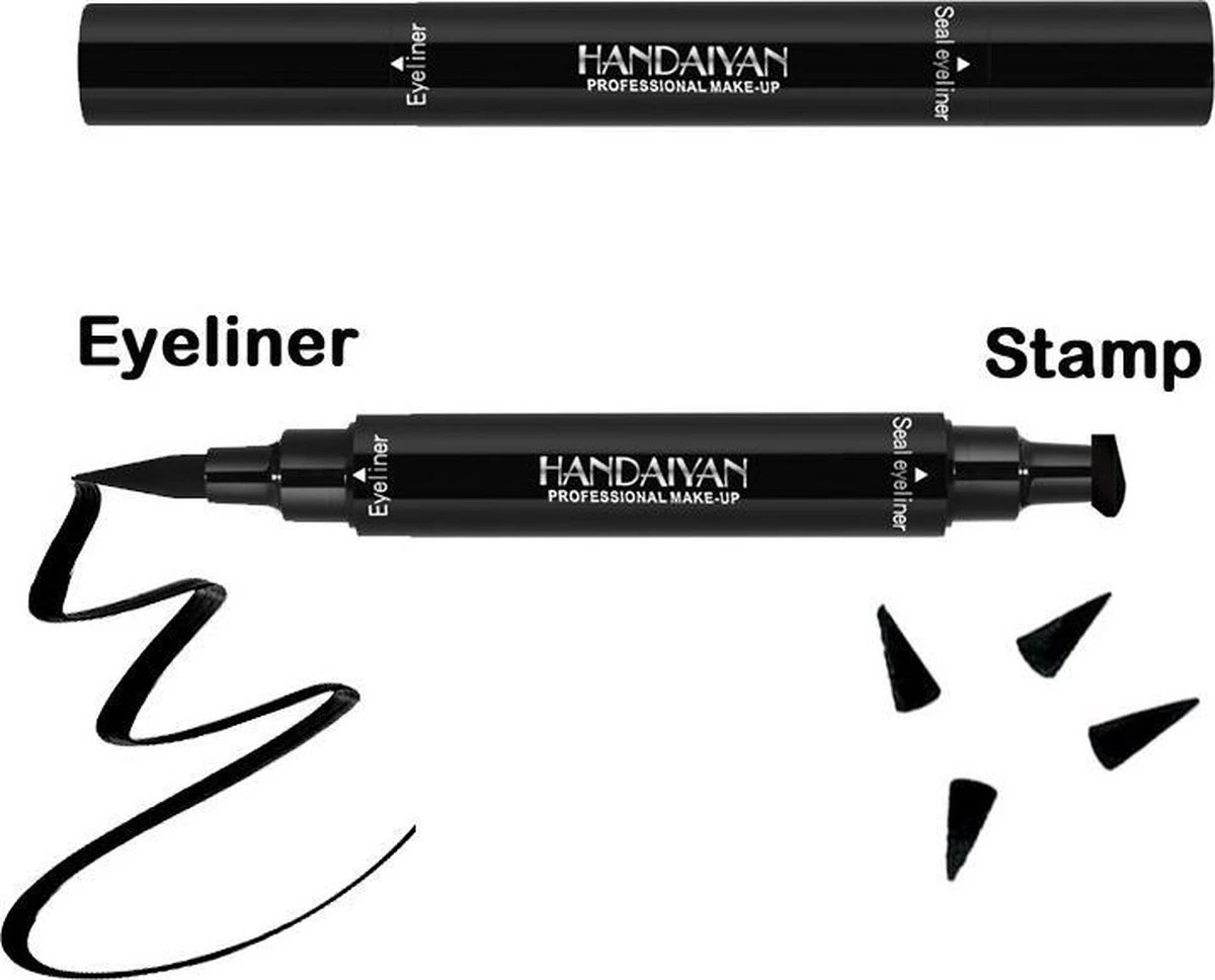 HANDAIYAN® | Eyeliner Met Wing Stempel | Zwarte Oog Stempel | 2 In 1 Eyeliner | Eyeliner Tool | Wing Eyeliner | Wing Stamp 6 HANDAIYAN® | Eyeliner Met Wing Stempel | Zwarte Oog Stempel | 2 In 1 Eyeliner | Eyeliner Tool | Wing Eyeliner | Wing Stamp - Afbeelding 4
