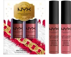 NYX Professional Makeup - Holidays 2022 Mrs Claus - Soft Matte Lip Cream Duo 02 - Roze -Cosmeticawinkel 1200x972