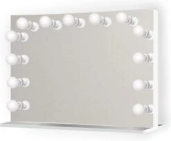 Bright Beauty Vanity Hollywood Make Up Spiegel Met Verlichting - 80 X 65 Cm - Dimbaar - Zonder Rand - Spiegelglas -Cosmeticawinkel 1200x995 1