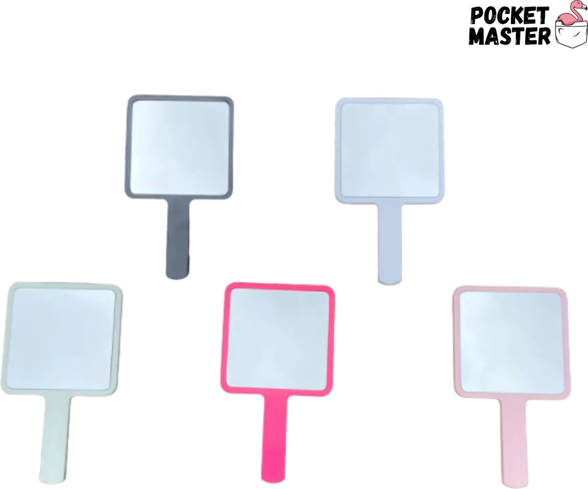 PocketMaster® Make-Up Spiegel / Handspiegel Met Handvat - Licht Roze - Klein - Compact - Handzaam - 8,0 X 8,0 Cm Spiegeloppervlak 5 PocketMaster® Make-Up Spiegel / Handspiegel Met Handvat - Licht Roze - Klein - Compact - Handzaam - 8,0 X 8,0 Cm Spiegeloppervlak - Afbeelding 3