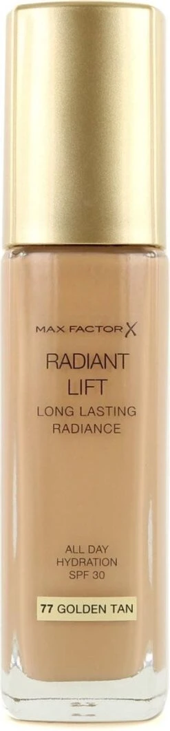 Max Factor Radiant Lift FD - 77 Golden Tan 20 Max Factor Radiant Lift FD - 77 Golden Tan -Cosmeticawinkel 279x1200 4
