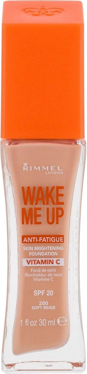Rimmel London Rimmel - Wake Me Up Foundation - Soft Beige - Beige 6 Rimmel London Rimmel - Wake Me Up Foundation - Soft Beige - Beige - Afbeelding 4