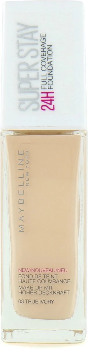 Maybelline SuperStay 24H Full Coverage Foundation - 03 True Ivory 3 Maybelline SuperStay 24H Full Coverage Foundation - 03 True Ivory