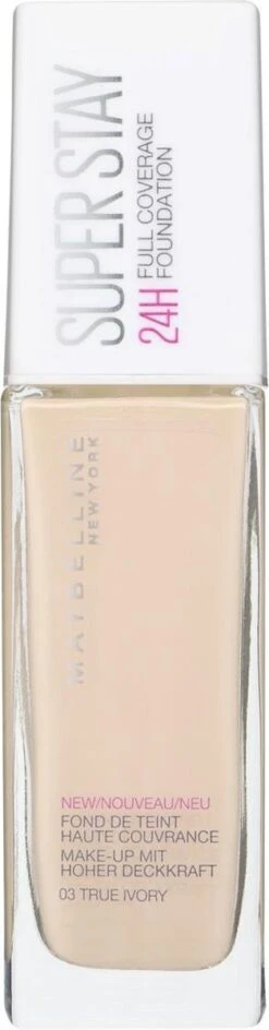 Maybelline SuperStay 24H Full Coverage Foundation - 03 True Ivory 20 Maybelline SuperStay 24H Full Coverage Foundation - 03 True Ivory -Cosmeticawinkel 314x1200 3