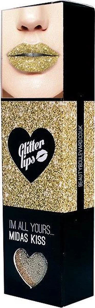 Glitterlips Midas Kiss 3 Piece Gift Set: Gloss Bond 3.5ml - Glitter 3g - Lip Brush 3 Glitterlips Midas Kiss 3 Piece Gift Set: Gloss Bond 3.5ml - Glitter 3g - Lip Brush