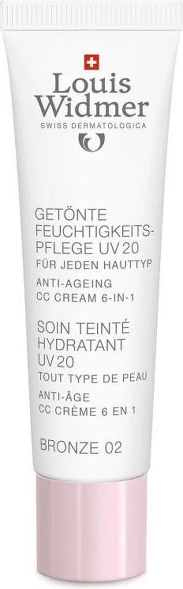 Louis Widmer CC-cream (getinte Dagverzorging UV20) Nr.2 Bronze Ongeparfumeerd 6 Louis Widmer CC-cream (getinte Dagverzorging UV20) Nr.2 Bronze Ongeparfumeerd - Afbeelding 4