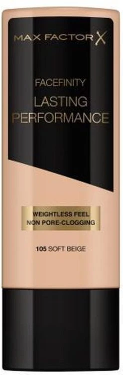 Max Factor Lasting Performance Foundation - 105 Soft Beige 22 Max Factor Lasting Performance Foundation - 105 Soft Beige -Cosmeticawinkel 394x1200 1
