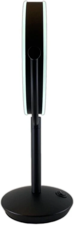 Metalen Verlichte Make-up LED Spiegel Mat Zwart 10x Vergroting 19cm Doorsnee, Inculsief 4x AA Batterijen En USB Stroomkabel -Cosmeticawinkel 397x1200 1