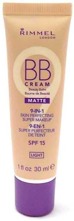 Rimmel London BB Cream 9-in-1 Matte Skin Perfecting Super Makeup - Light - BB Cream -Cosmeticawinkel 406x1200 2