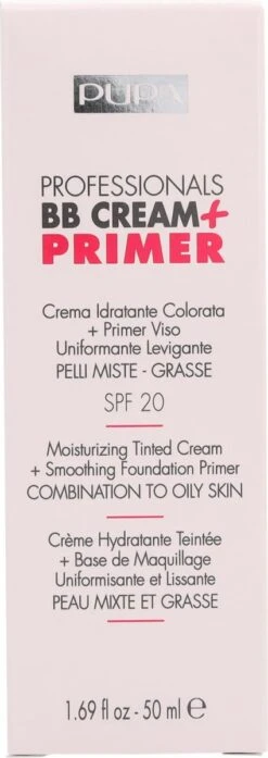 Pupa Milano BB Cream + Primer For Combination To Oily Skin - 001 Nude -Cosmeticawinkel 425x1200