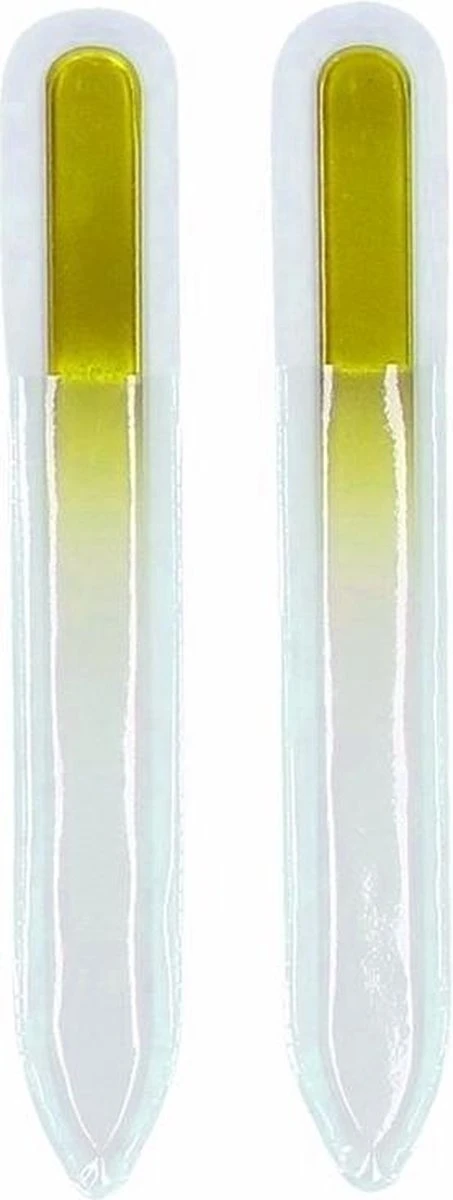 Merkloos Glazen Nagelvijl Geel 2 Stuks 3 Merkloos Glazen Nagelvijl Geel 2 Stuks