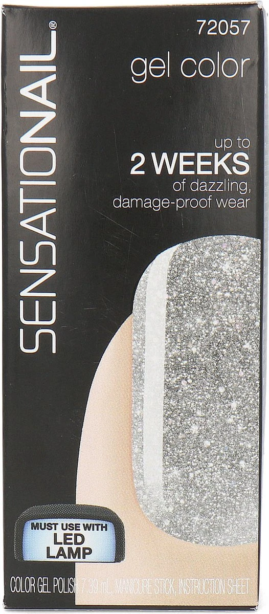 SensatioNail Gel Polish Silver Glitter - Gel Nagellak - Zilver 7 SensatioNail Gel Polish Silver Glitter - Gel Nagellak - Zilver - Afbeelding 5