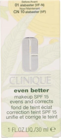Clinique Even Better Foundation - CN 10 Alabaster - Met SPF 15 -Cosmeticawinkel 529x1200