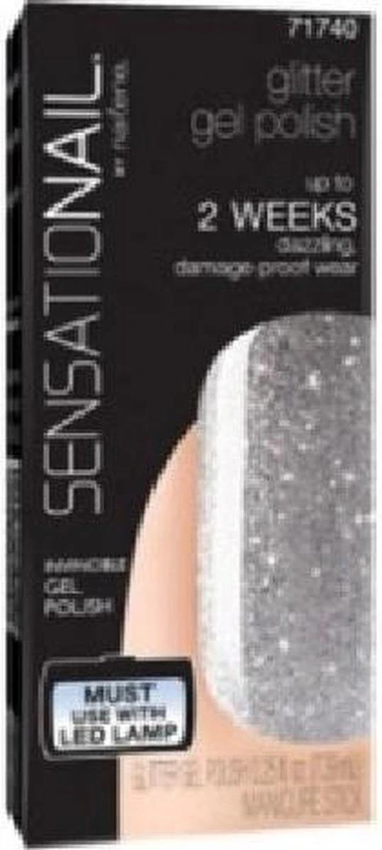 SensatioNail Gel Polish Silver Glitter - Gel Nagellak - Zilver 8 SensatioNail Gel Polish Silver Glitter - Gel Nagellak - Zilver - Afbeelding 6