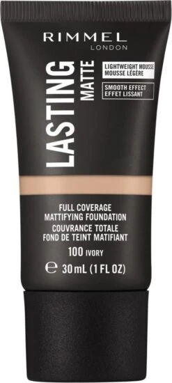 Rimmel London Lasting Matte Foundation - 100 Ivory