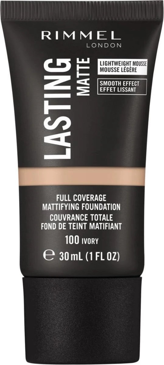 Rimmel London Lasting Matte Foundation - 100 Ivory 3 Rimmel London Lasting Matte Foundation - 100 Ivory