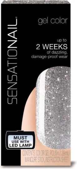 SensatioNail Gel Polish Silver Glitter - Gel Nagellak - Zilver