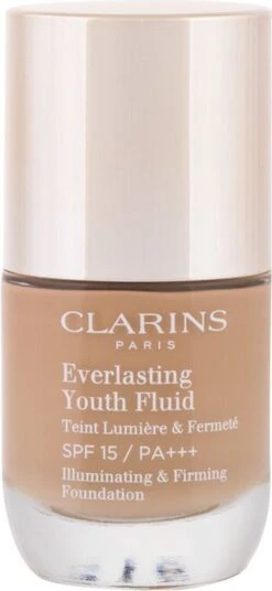 Clarins Everlasting Youth Fluid Illuminating & Firming Foundation - 112 Amber - Foundation - 30 Ml -Cosmeticawinkel 553x1200