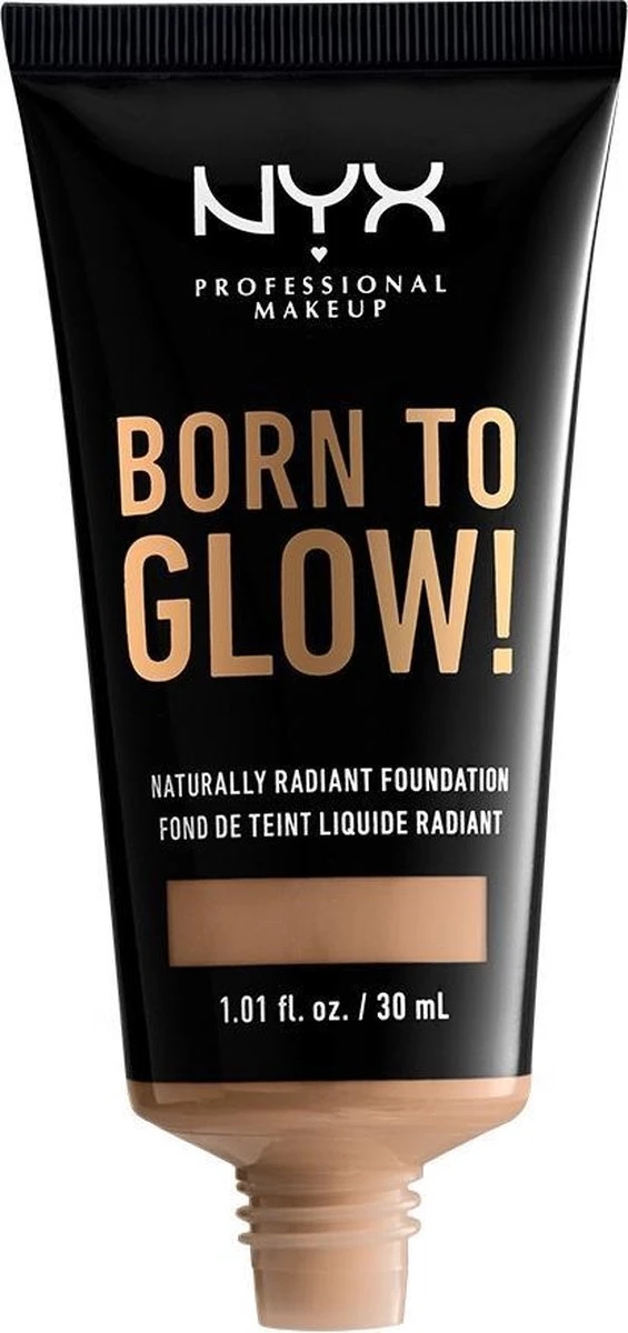NYX Professional Makeup Born To Glow! Naturally Radiant Foundation - Tan BTGRF12 - Foundation - 30 Ml 4 NYX Professional Makeup Born To Glow! Naturally Radiant Foundation - Tan BTGRF12 - Foundation - 30 Ml - Afbeelding 2