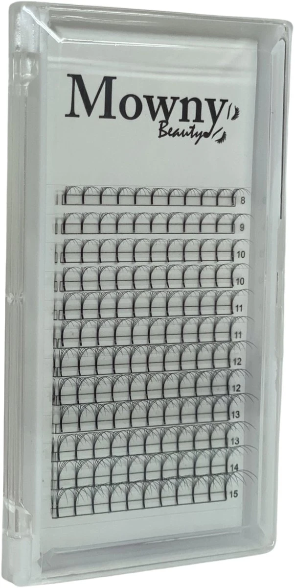 Mowny Beauty - Wimperextensions - 5D Premade Fans - Mix Tray 0,07mm D-krul - Natuurlijke Wimperextensions - Russisch Volume 4 Mowny Beauty - Wimperextensions - 5D Premade Fans - Mix Tray 0,07mm D-krul - Natuurlijke Wimperextensions - Russisch Volume - Afbeelding 2