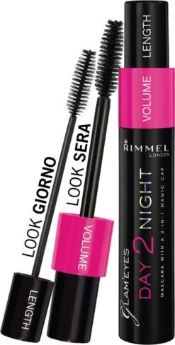 Rimmel London Day2Night 2-in-1 Mascara Voor Een Dag- En Avondlook - 001 Black -Cosmeticawinkel 608x1200 1