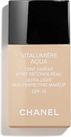 Chanel Vitalumiere Aqua Foundation - 30 Beige - SPF15 - 30 Ml -Cosmeticawinkel 626x1200