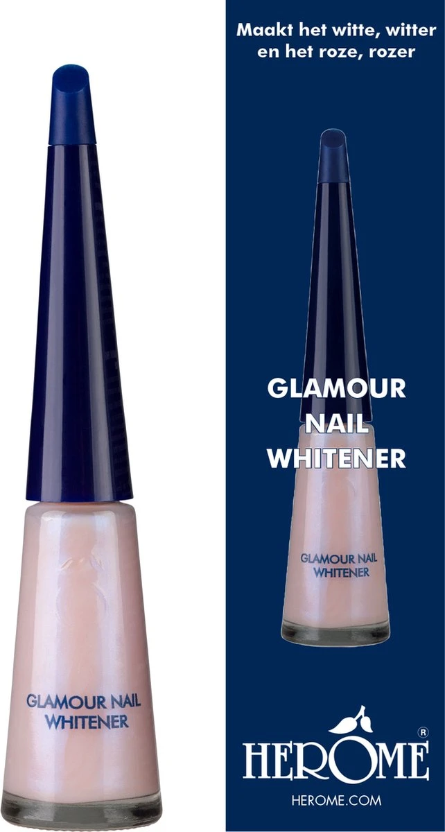 Herome Glamour Nail Whitener - Natural Nail Whitener Met Een Romige Parelmoerglans - Camoufleert Doffe Of Verkleurde Nagels - 10ml. 3 Herome Glamour Nail Whitener - Natural Nail Whitener Met Een Romige Parelmoerglans - Camoufleert Doffe Of Verkleurde Nagels - 10ml.