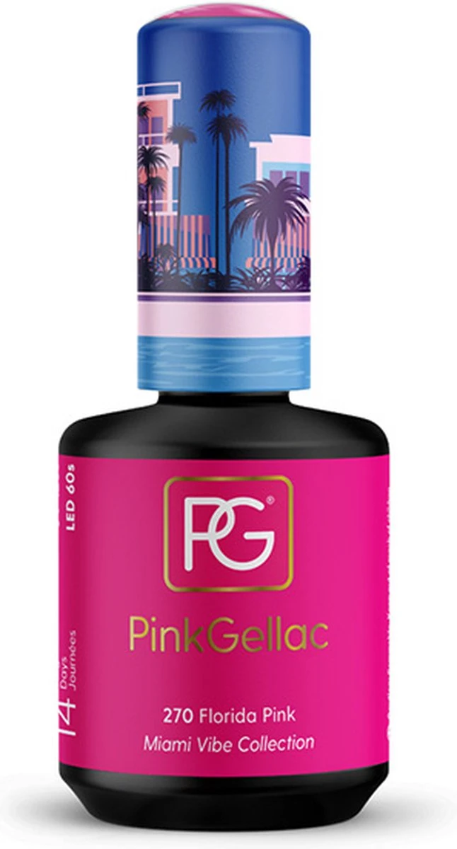 Pink Gellac - Florida Pink - Gellak - Vegan - Roze - Glanzend - 15ml 9 Pink Gellac - Florida Pink - Gellak - Vegan - Roze - Glanzend - 15ml - Afbeelding 7