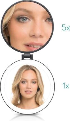 Navaris 1x/5x Vergrotende Make-up Spiegel - Compacte Opvouwbare Kap- En Reisspiegel - Led-verlichte Dubbelzijdige Make-upspiegel - Zwart 11 Navaris 1x/5x Vergrotende Make-up Spiegel - Compacte Opvouwbare Kap- En Reisspiegel - Led-verlichte Dubbelzijdige Make-upspiegel - Zwart -Cosmeticawinkel 700x1200 5