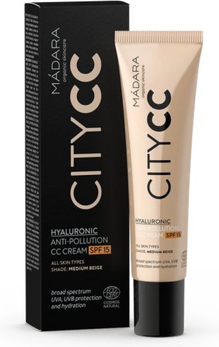 MÁDARA Anti-Pollution CC Cream SPF15 Medium Beige 40ml - Hyaluronzuur -UVA/UVB 12 MÁDARA Anti-Pollution CC Cream SPF15 Medium Beige 40ml - Hyaluronzuur -UVA/UVB - Afbeelding 10