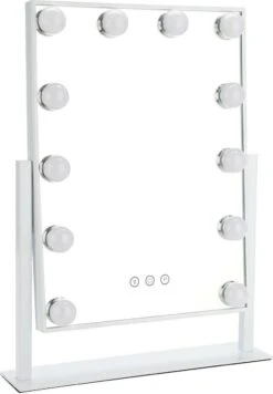 Bright Beauty Vanity Make Up Spiegel Met Verlichting - Wit - Dimbaar Met Drie Lichtstanden