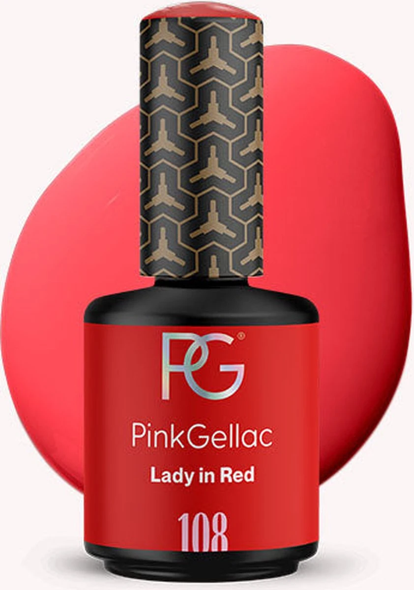 Pink Gellac - Lady In Red - Gellak - Rood - 15 Ml 3 Pink Gellac - Lady In Red - Gellak - Rood - 15 Ml
