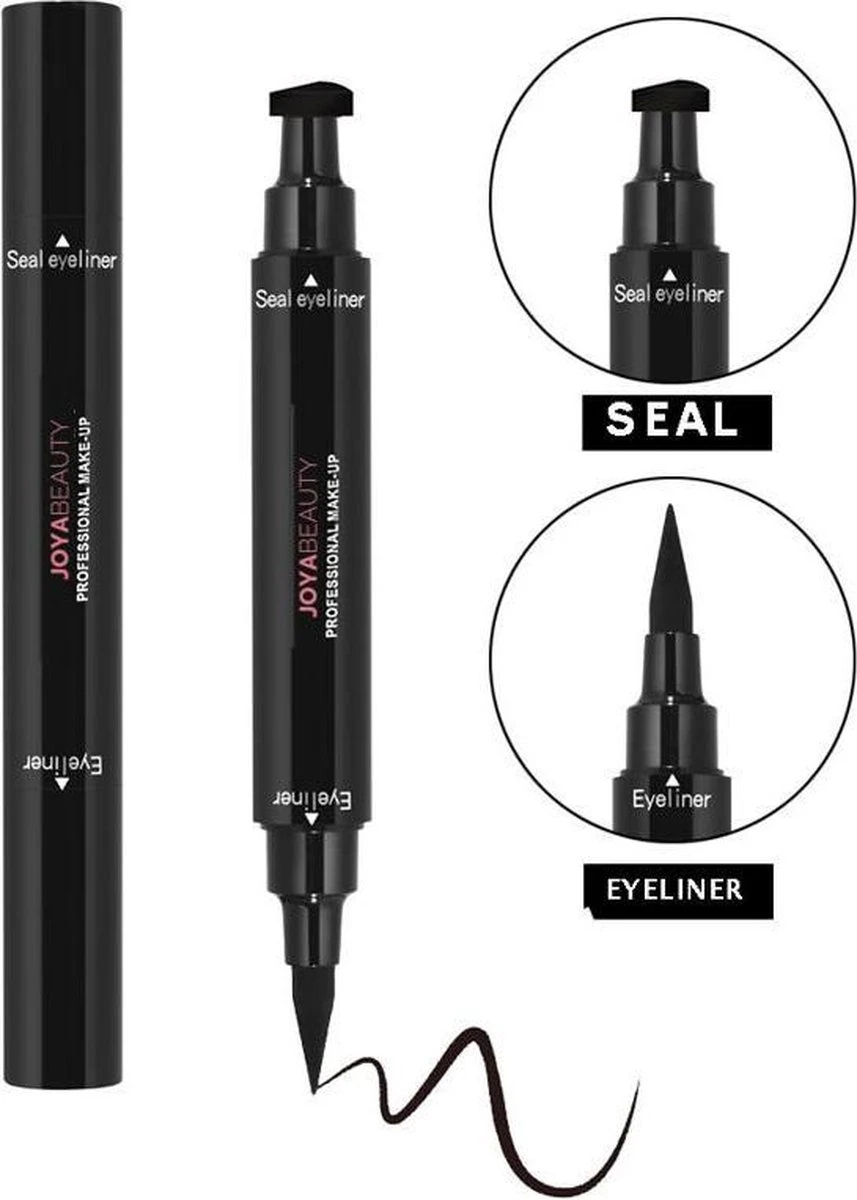 Joya Beauty® Eyeliner Met Wing Stempel | Zwarte Oog Stempel | 2 In 1 Eyeliner | Eyeliner Tool | Wing Eyeliner | Wing Stamp 13 Joya Beauty® Eyeliner Met Wing Stempel | Zwarte Oog Stempel | 2 In 1 Eyeliner | Eyeliner Tool | Wing Eyeliner | Wing Stamp - Afbeelding 11