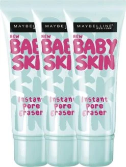 Maybelline Babyskin Pore Eraser Primer - Transparant - 3 Stuks - Voordeelverpakking -Cosmeticawinkel 905x1200