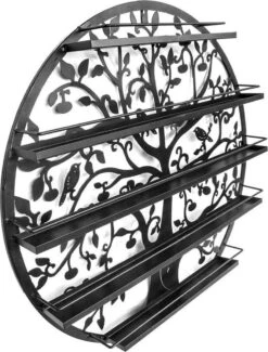 Confibel Nagellak Houder - Nagellak Flesjes Organizer - Essentiële Oliën Organizer - Rek Voor Flesjes - Wanddecoratie - Zwart -Cosmeticawinkel 913x1200