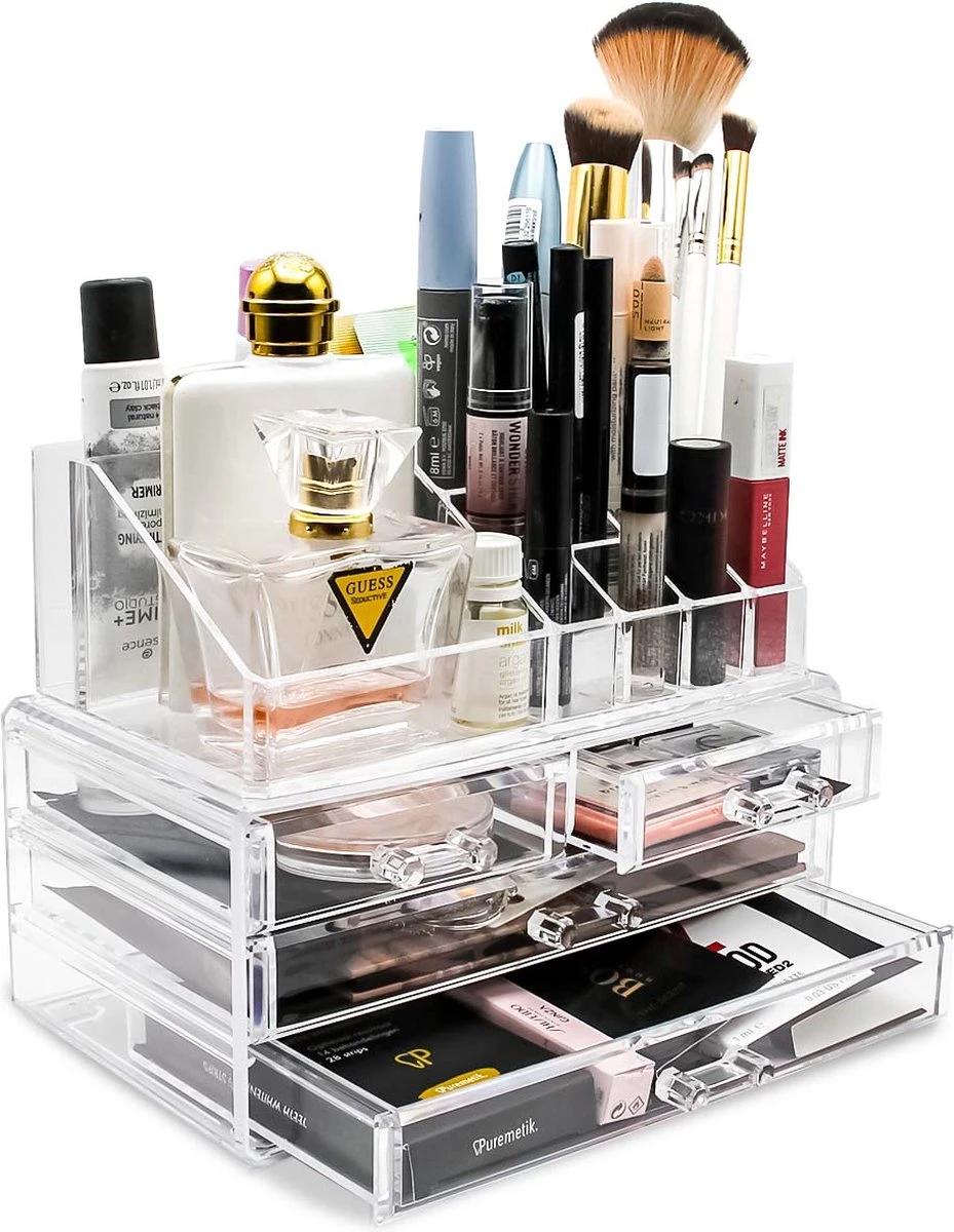 AWEMOZ Make-Up Organizer - Beauty Organizer Voor Make Up - Opbergbox - Opbergdoos Cosmetica - Sieradendoos - 20 Opbergvakken - Nagellak - Lippenstift - Transparant - Cadeau Voor Vrouw 3 AWEMOZ Make-Up Organizer - Beauty Organizer Voor Make Up - Opbergbox - Opbergdoos Cosmetica - Sieradendoos - 20 Opbergvakken - Nagellak - Lippenstift - Transparant - Cadeau Voor Vrouw