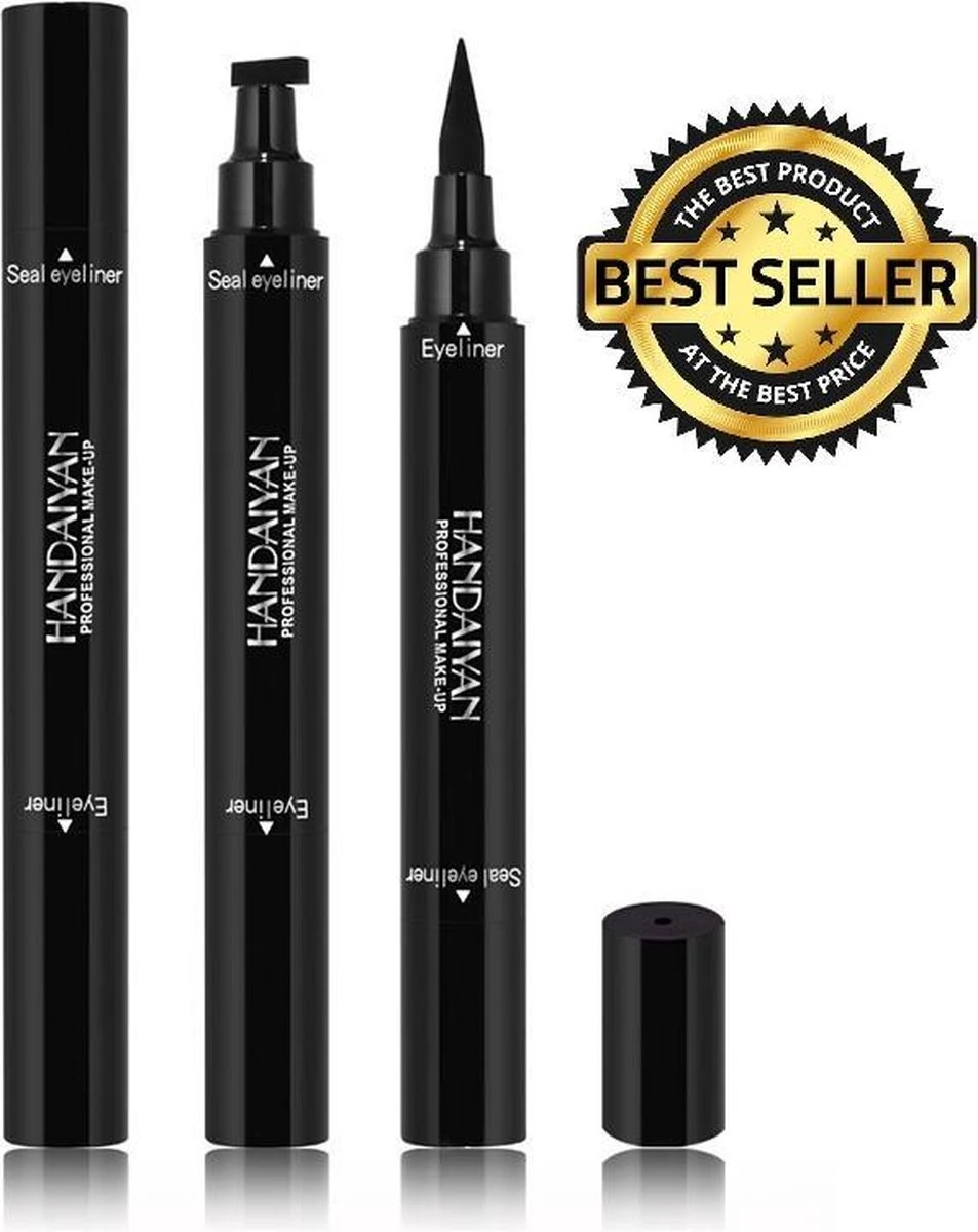 HANDAIYAN® | Eyeliner Met Wing Stempel | Zwarte Oog Stempel | 2 In 1 Eyeliner | Eyeliner Tool | Wing Eyeliner | Wing Stamp 3 HANDAIYAN® | Eyeliner Met Wing Stempel | Zwarte Oog Stempel | 2 In 1 Eyeliner | Eyeliner Tool | Wing Eyeliner | Wing Stamp