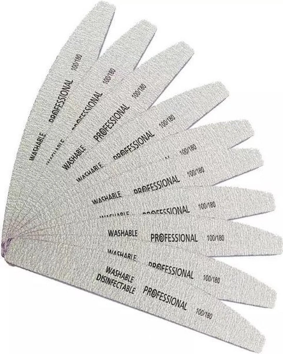 Merkloos 10 Professionele Moon Vijlen 100/180 3 Merkloos 10 Professionele Moon Vijlen 100/180