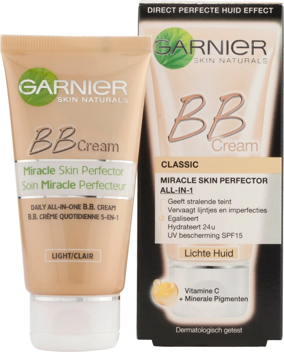 Garnier SkinActive - BB Cream Classic Light 5-in-1 Dagverzorging - 50ml - Getinte Dagcrème 10 Garnier SkinActive - BB Cream Classic Light 5-in-1 Dagverzorging - 50ml - Getinte Dagcrème - Afbeelding 8