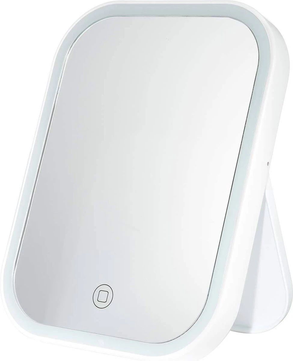 Spiegel Met Oplaadbare LED Verlichting - Warm Wit Licht - Oplaadbaar - Make-up - USB - 3 Modes 3 Spiegel Met Oplaadbare LED Verlichting - Warm Wit Licht - Oplaadbaar - Make-up - USB - 3 Modes