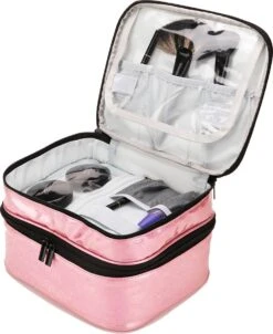 YONO Nagellak Tas - Nagelkoffer Beautycase - Cosmetica Koffer - Manicure Organizer - Roze -Cosmeticawinkel 981x1200 5